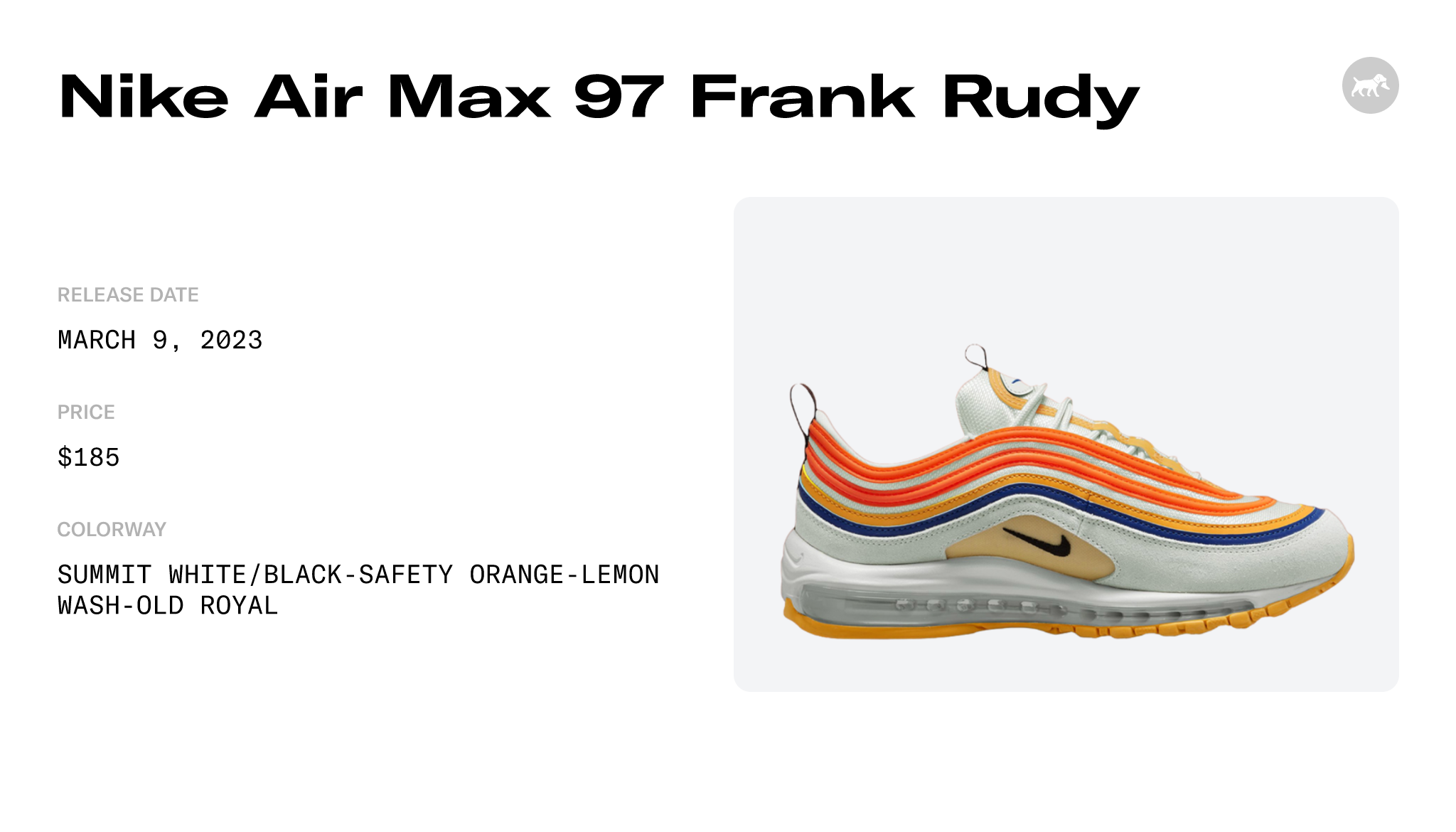 White Nike Frank Rudy Air Max 97