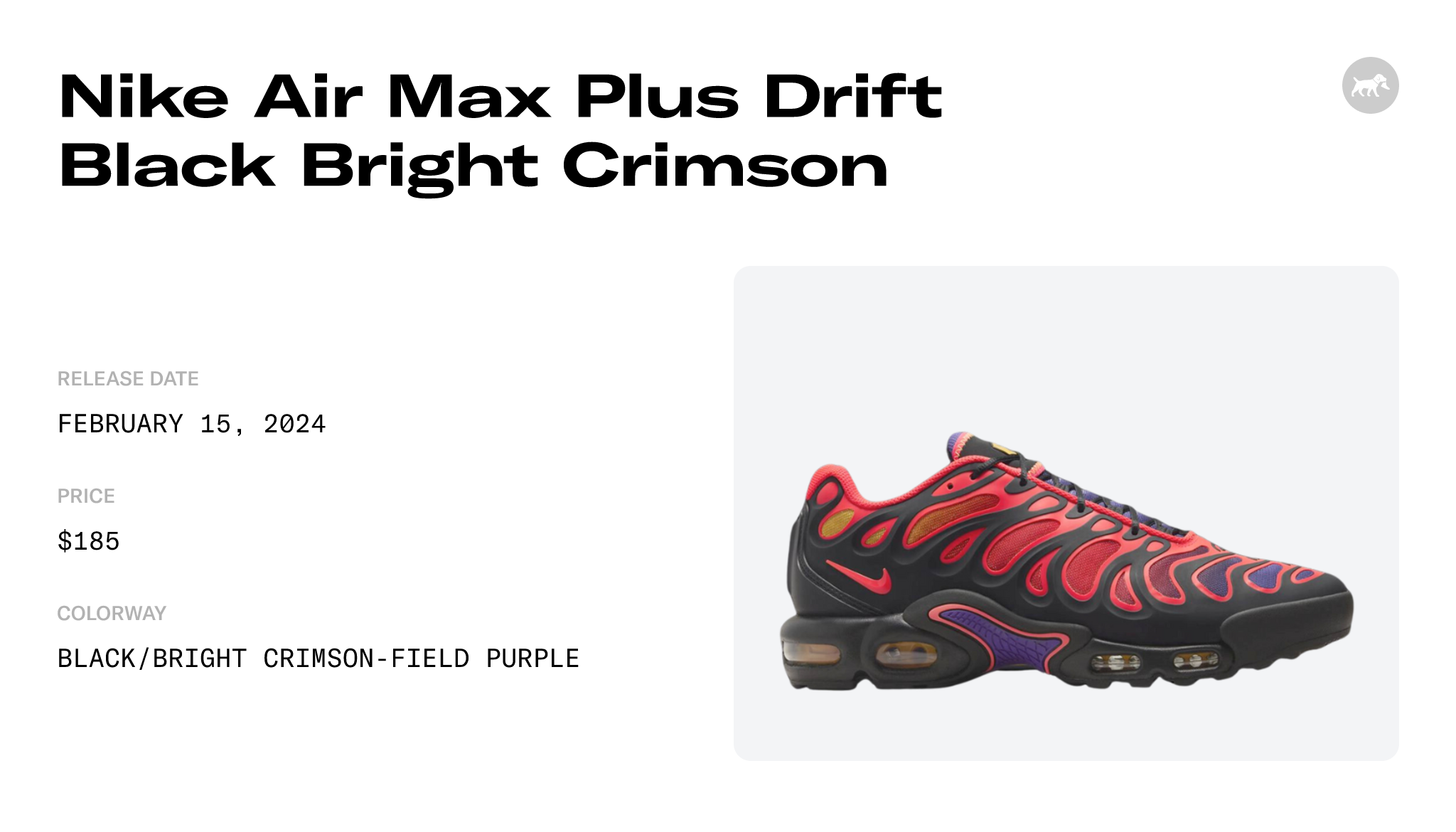 Nike Air Max Plus Drift Black Bright Crimson - FD4290-003 Raffles and ...