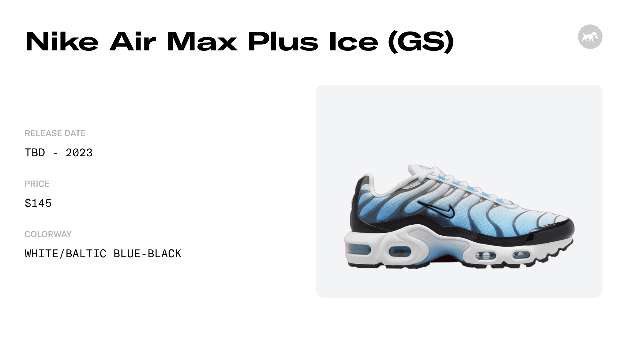 Nike Air Max Plus GS Ice FD9767-100