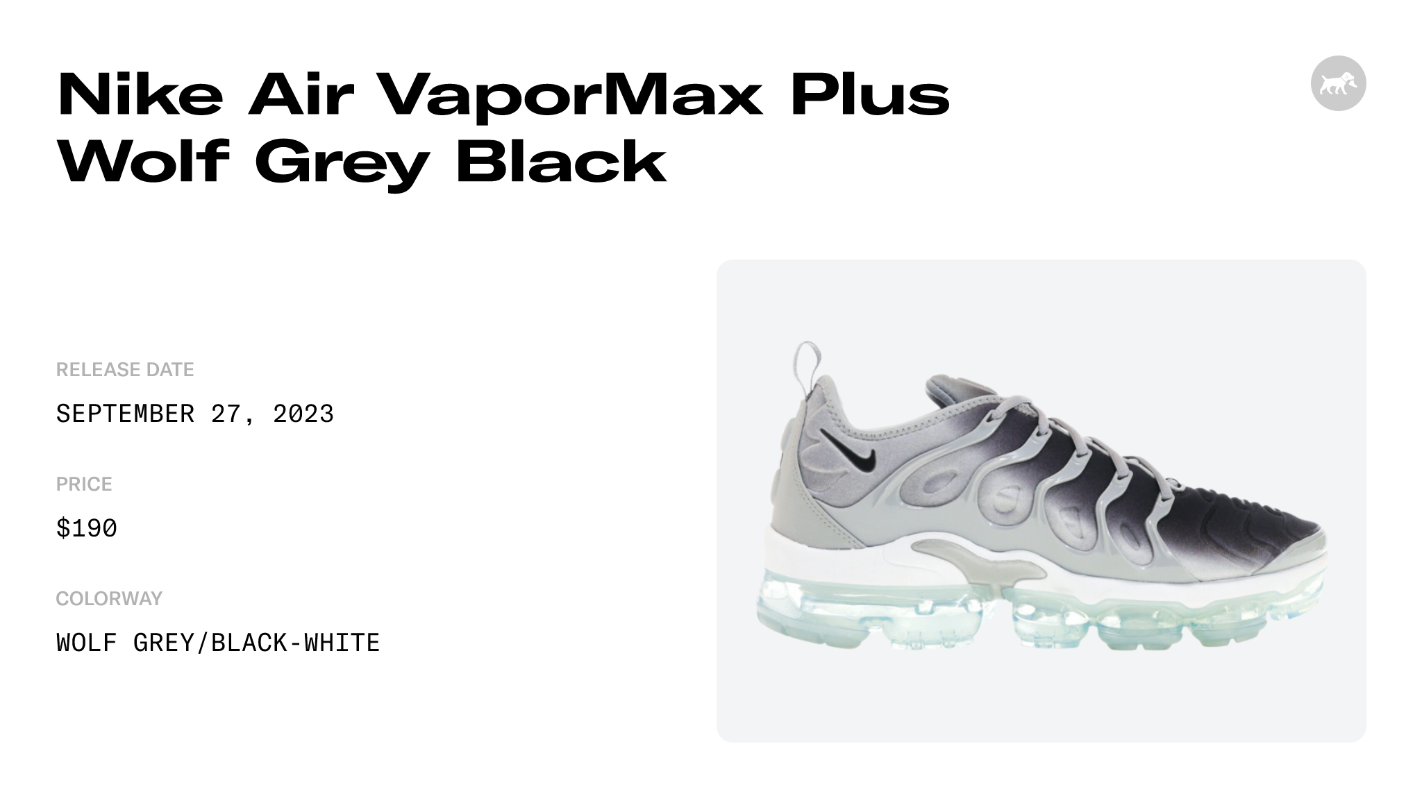 Nike Air VaporMax Plus 'Wolf Grey