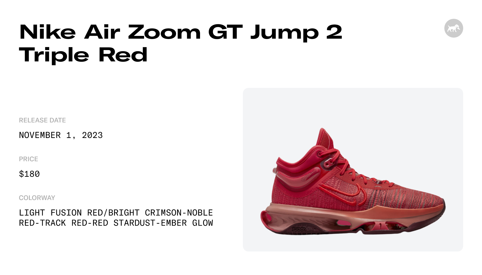 Nike Air Zoom GT Jump 2 Triple Red - DJ9431-602 Raffles and Release Date
