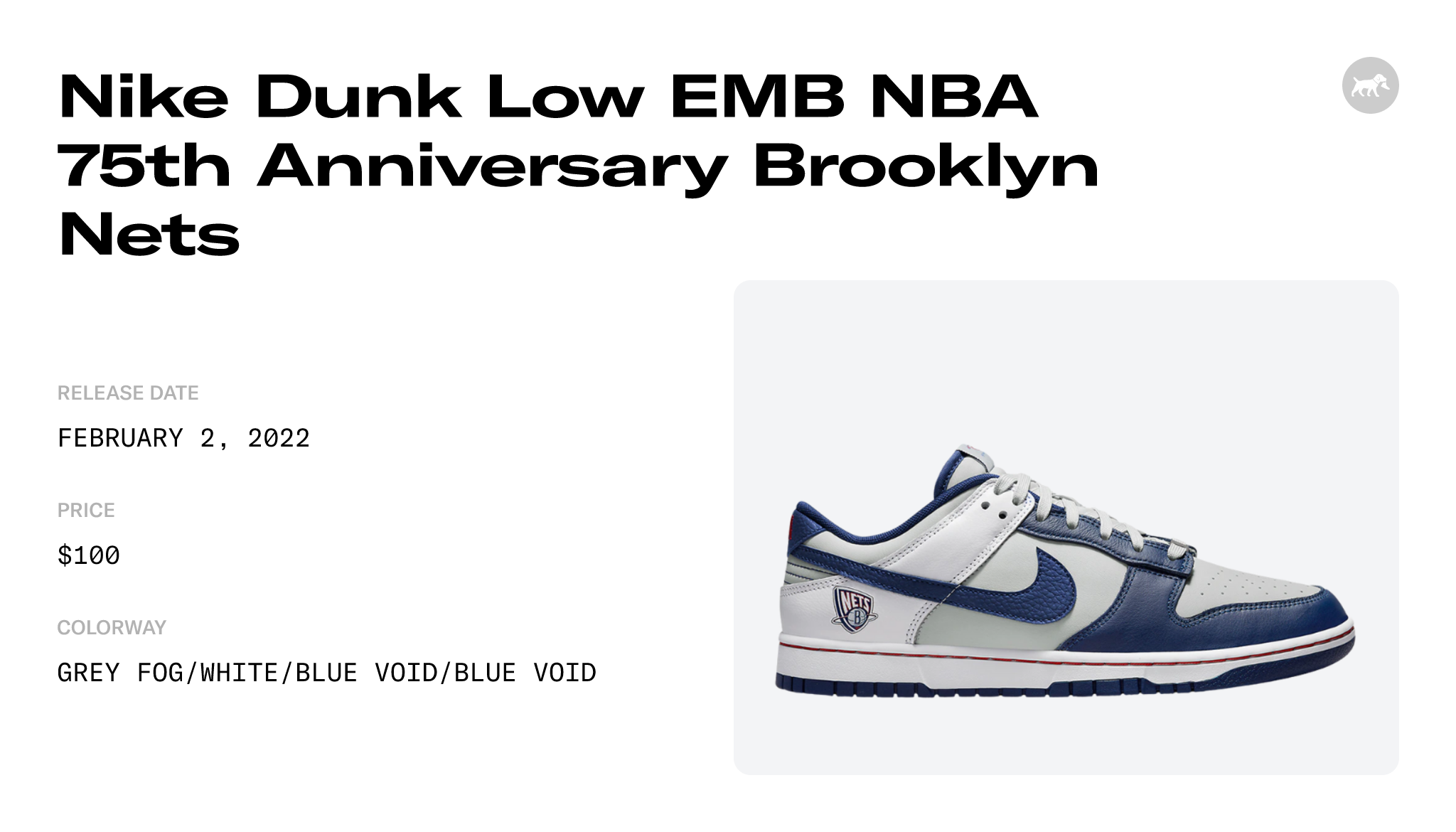NBA Nike Dunk Low Brooklyn Nets DD3363-001 Release Date