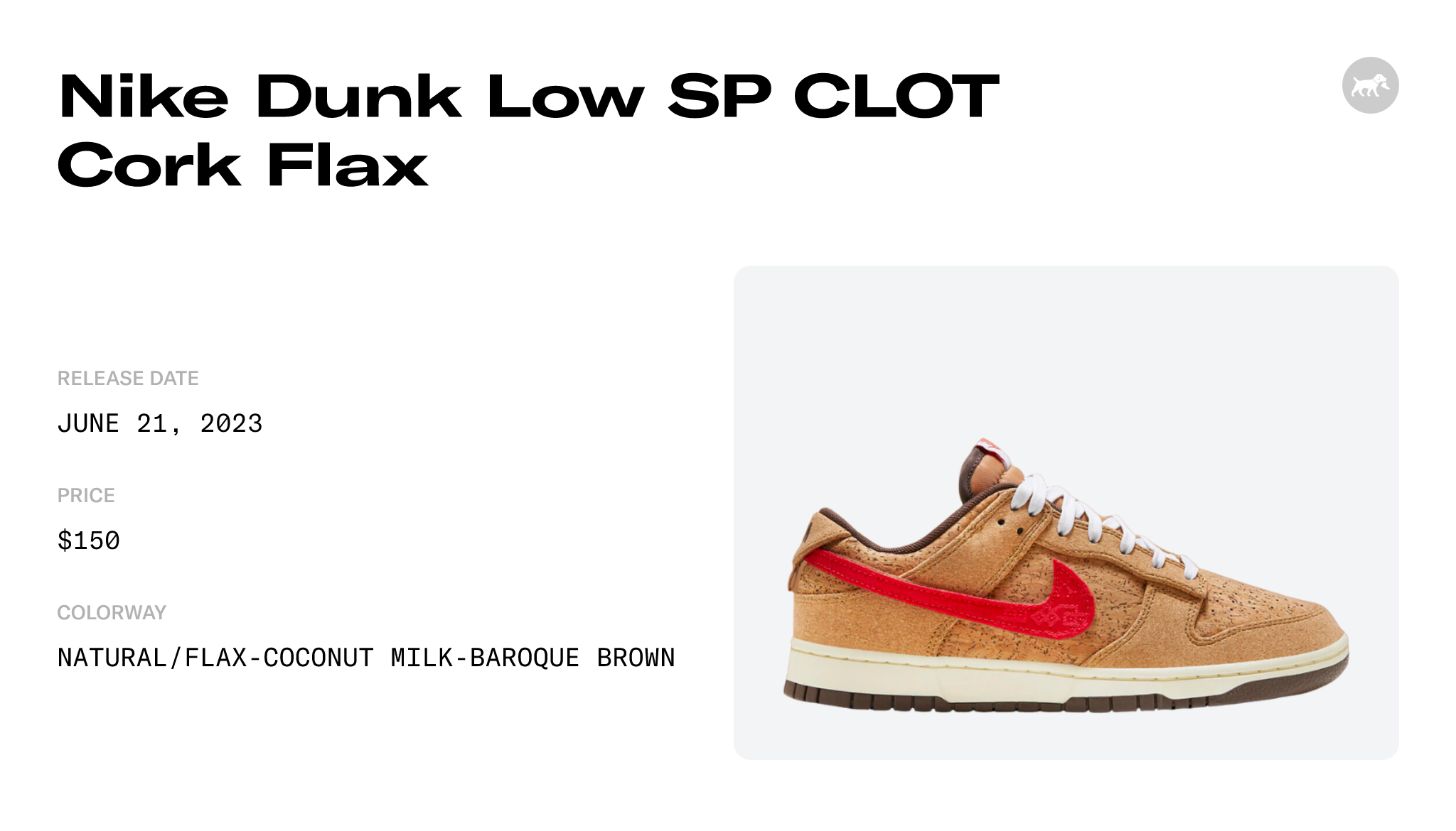 Nike Dunk Low SP CLOT Cork Flax Raffles and Release Date | Sole