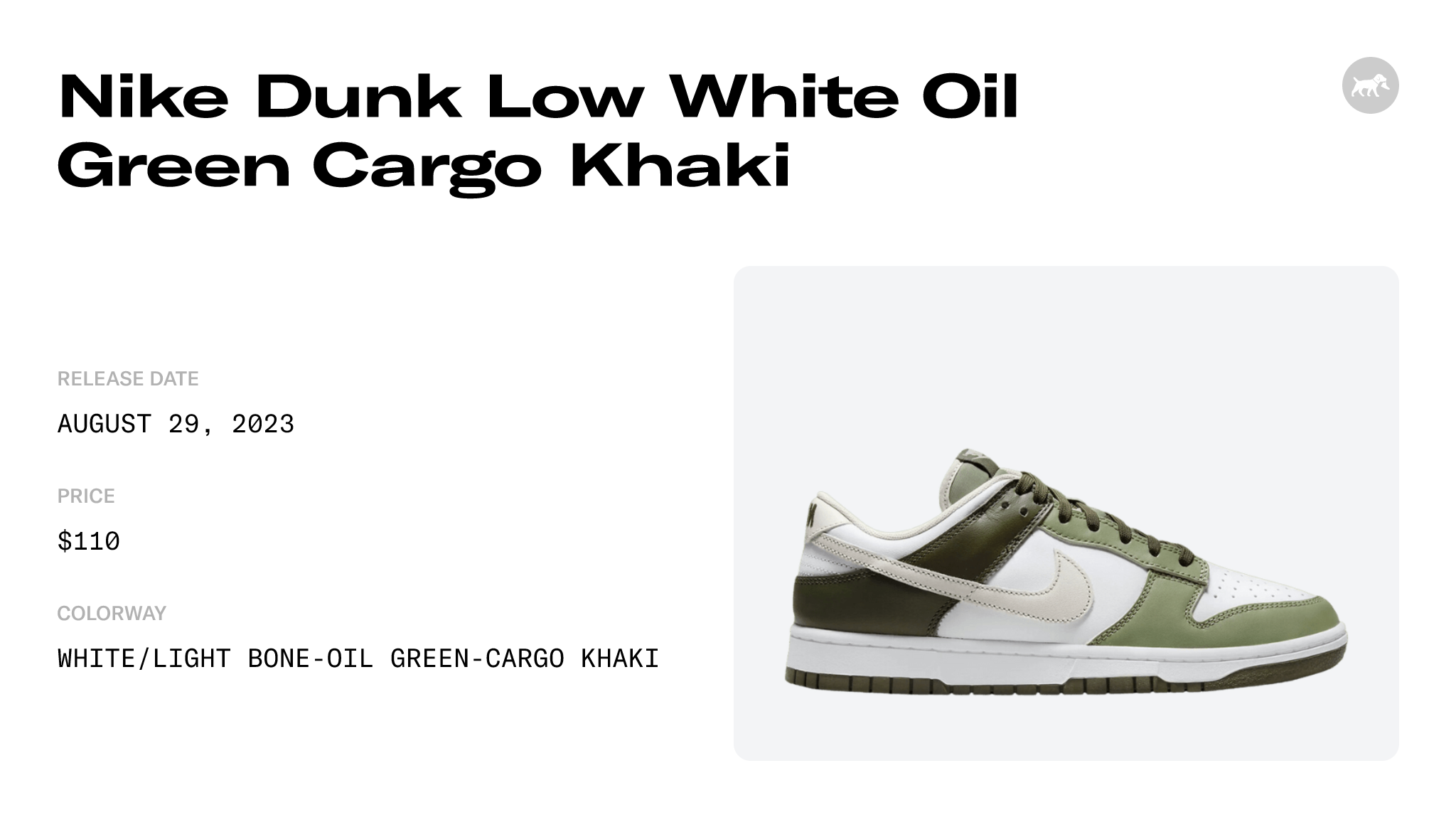 Nike Dunk Low Oil Green Cargo Khaki FN6882-100