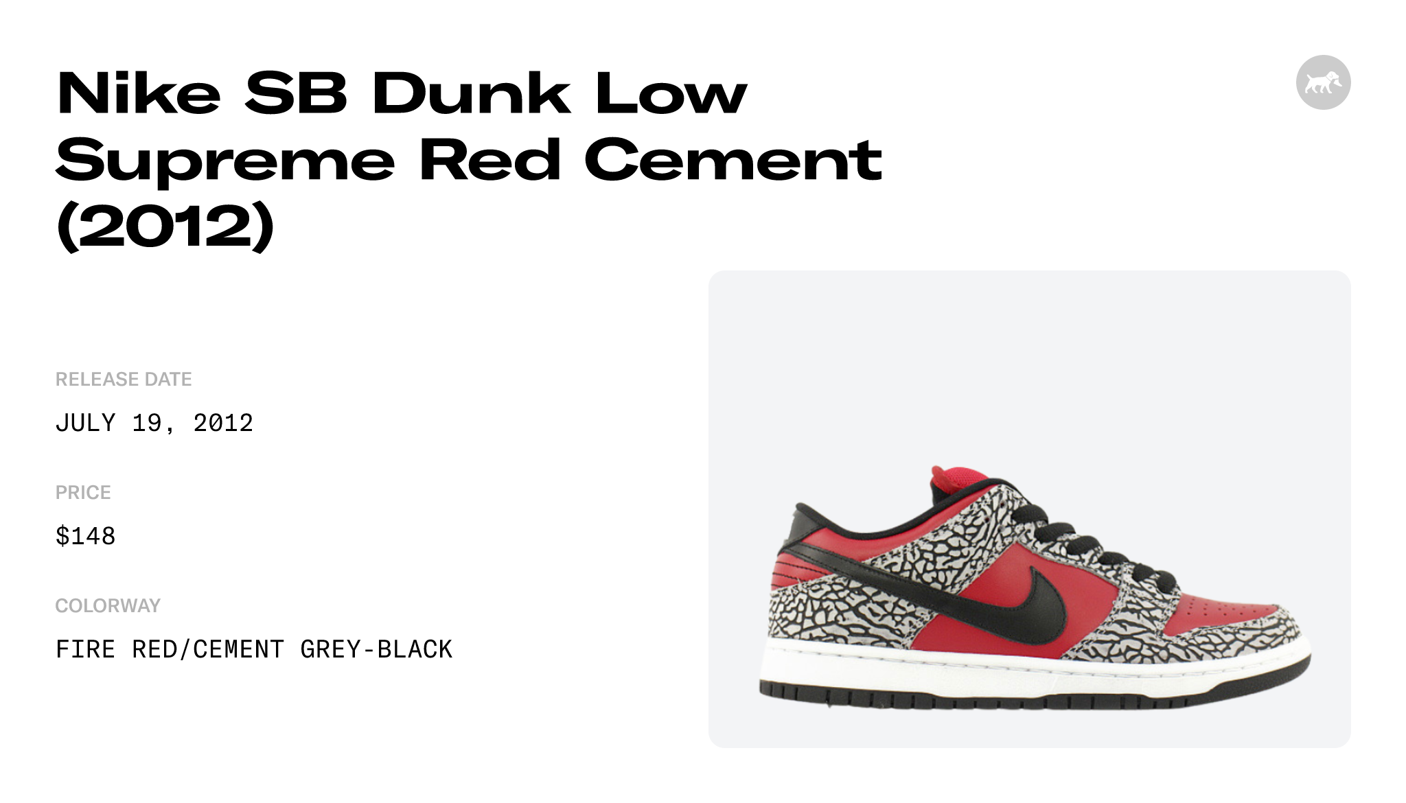 Nike SB Dunk Low Supreme Red Cement (2012) - 313170-600 Raffles