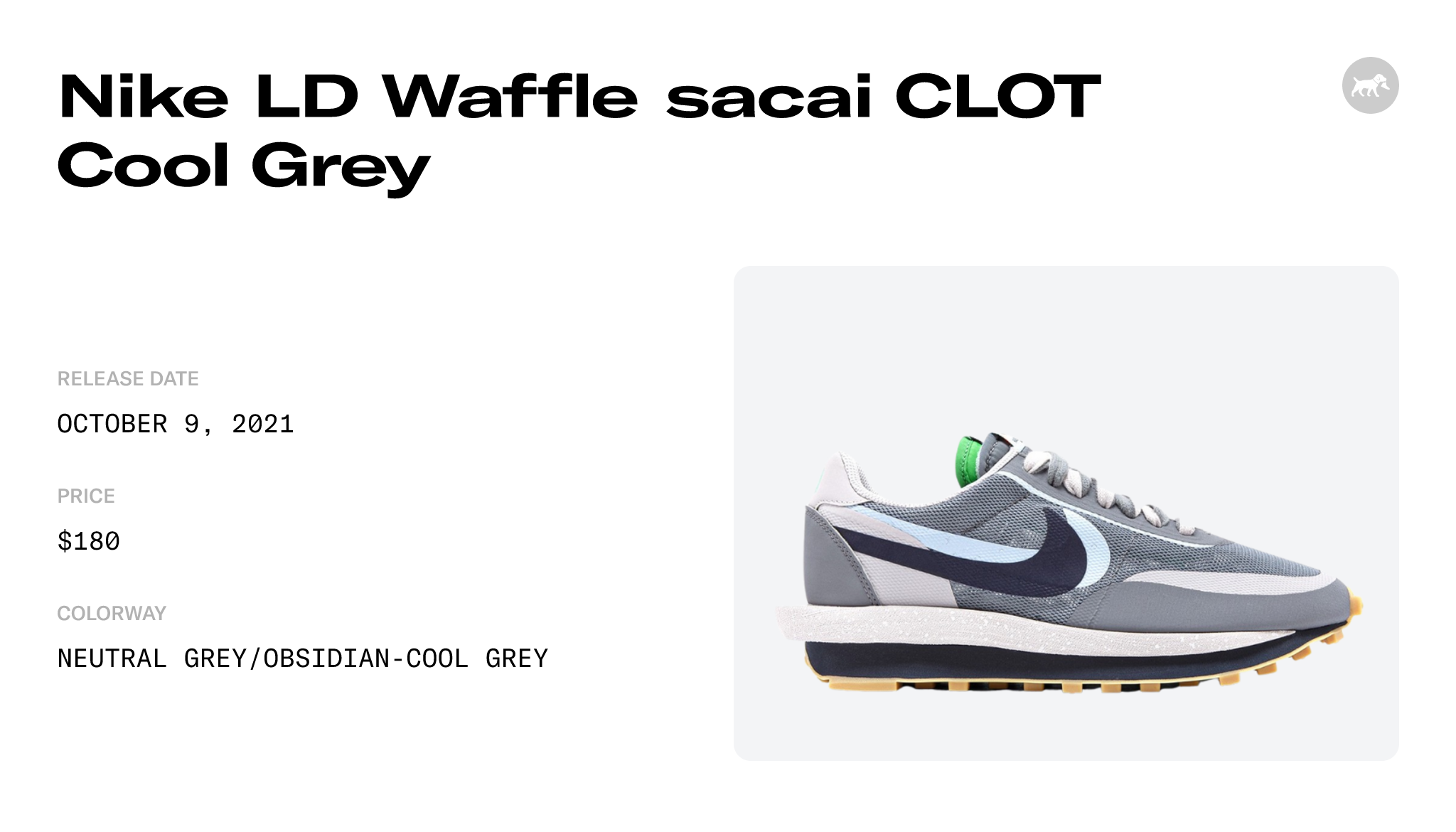 Nike LD Waffle sacai CLOT Cool Grey - DH3114-001 Raffles and 