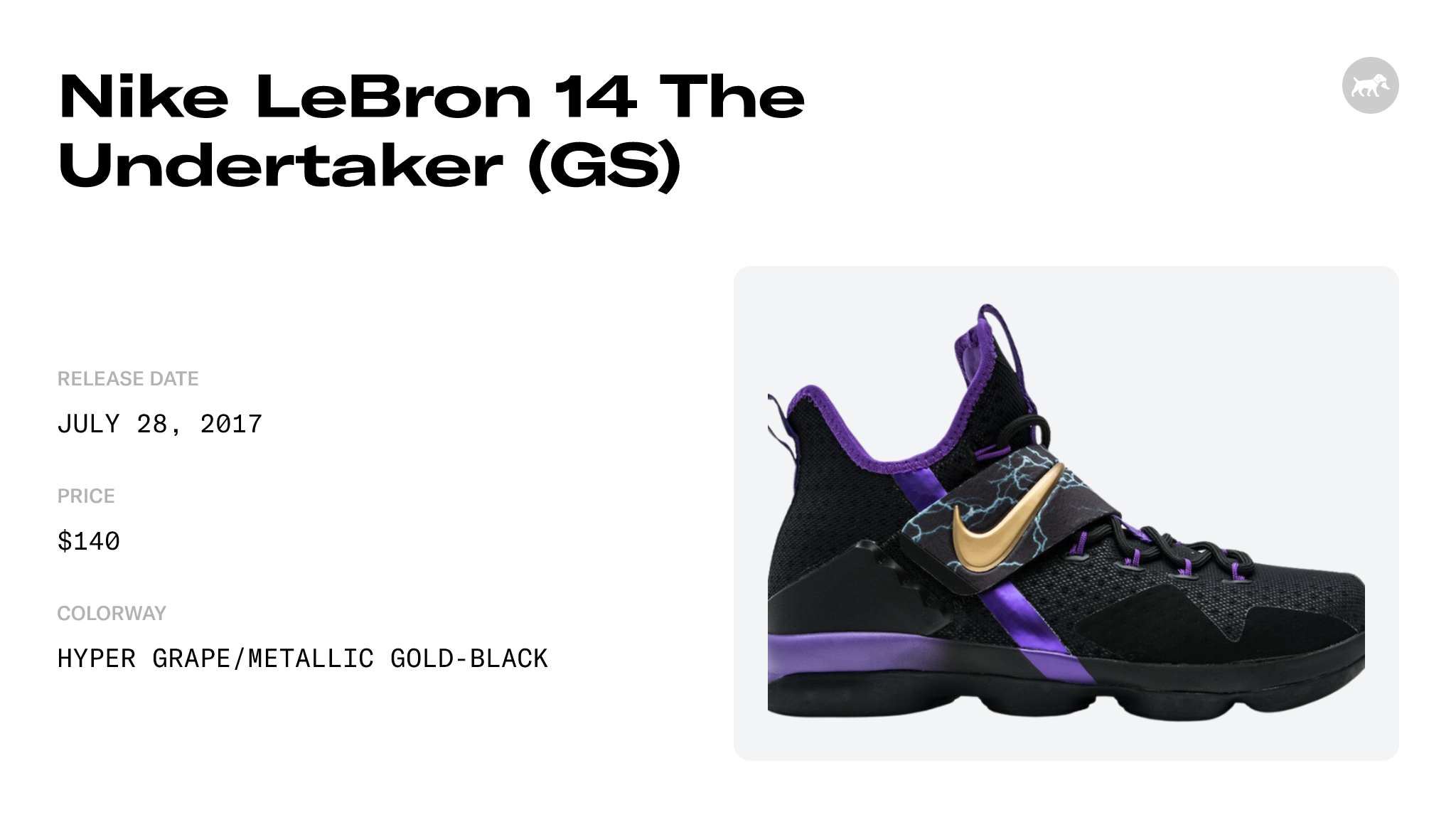 Nike LeBron 14 The Undertaker (GS) - AA3258-590 Raffles and Release Date