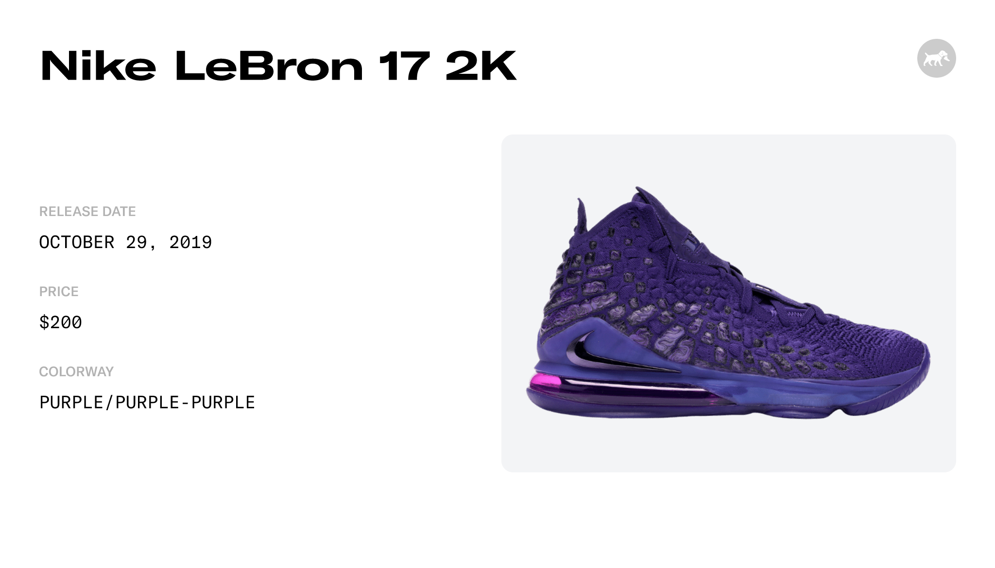 Nike LeBron 17 2K - BQ3177-500 Raffles and Release Date