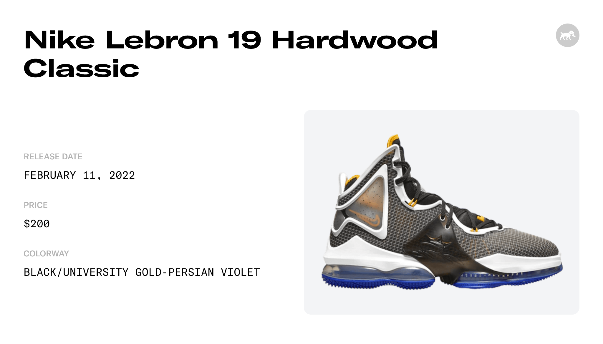 Nike Lebron 19 Hardwood Classic - DC9340-002 Raffles and Release Date