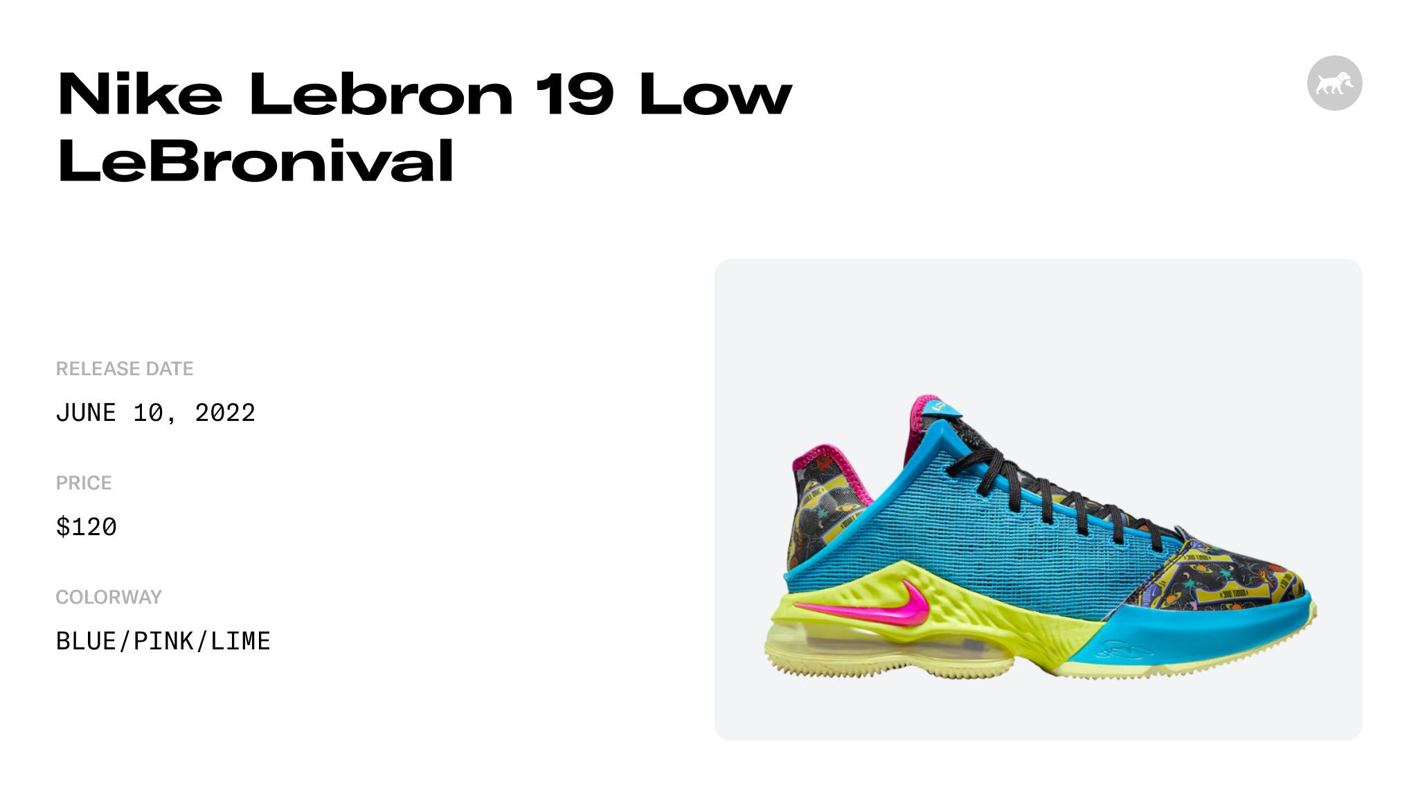 Nike Lebron 19 Low LeBronival - DM1058-500 Raffles and Release Date
