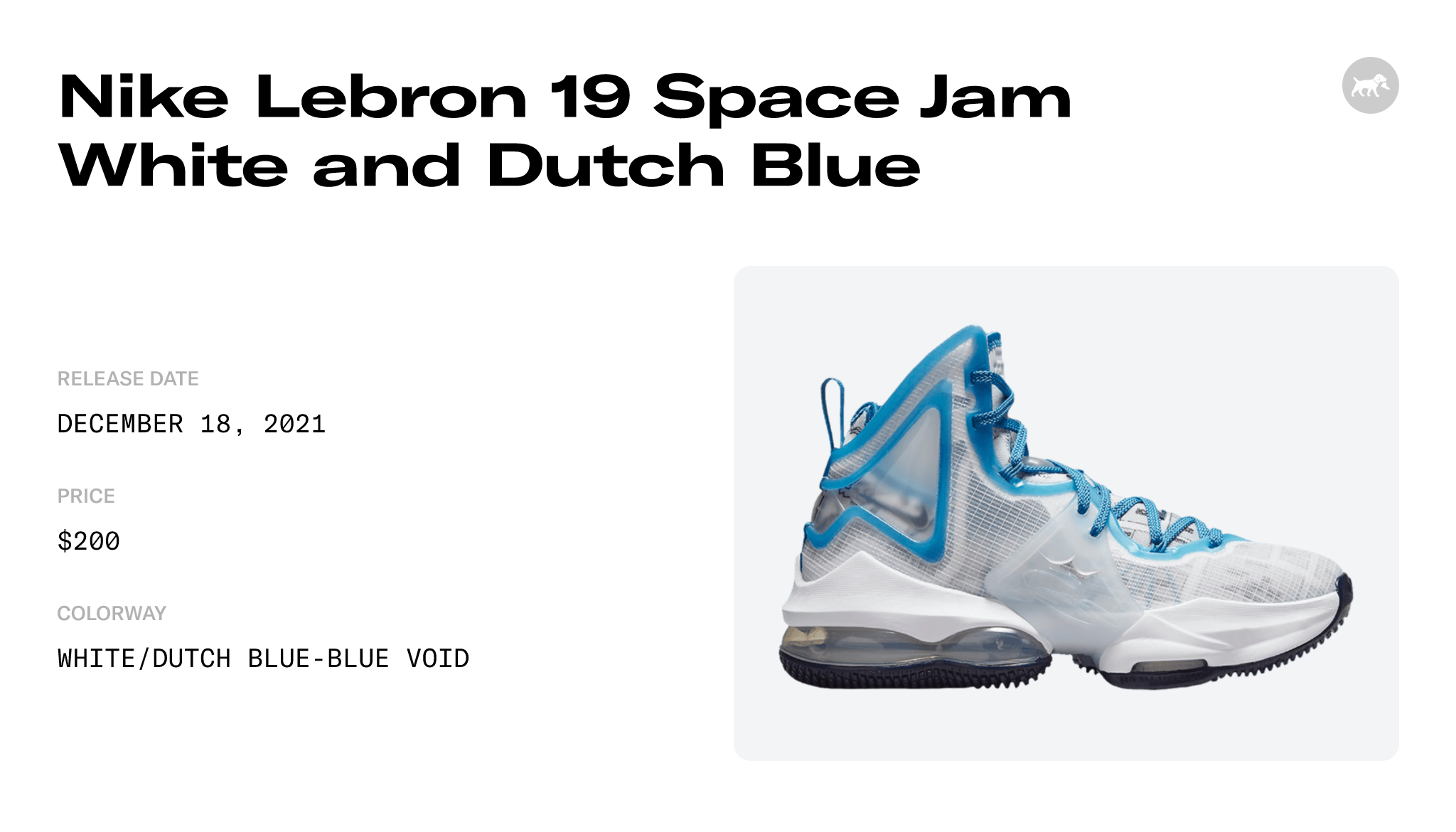 Nike Lebron 19 Space Jam White and Dutch Blue - DC9338-100 Raffles and ...