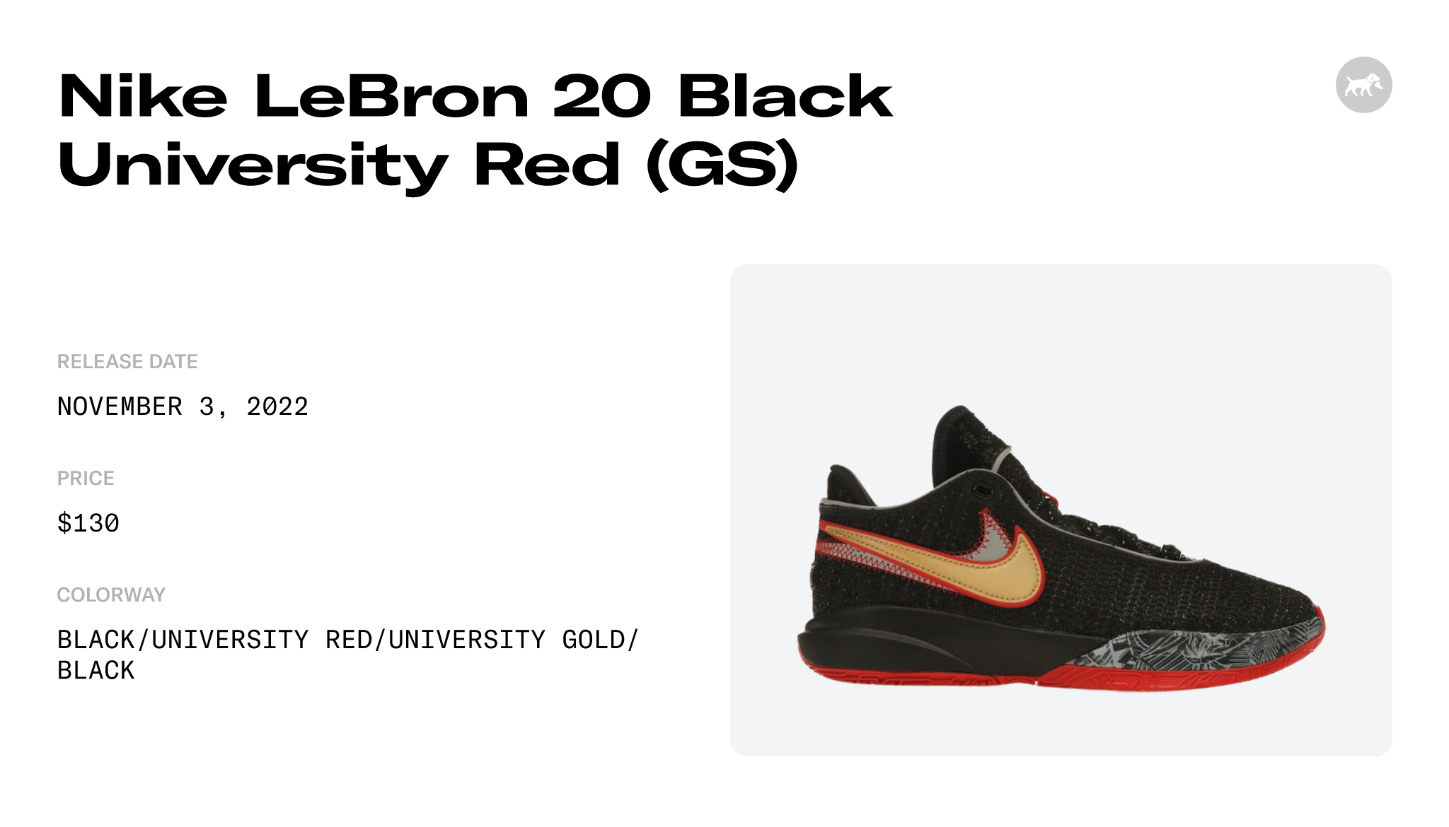Nike LeBron 20 Black University Red (GS) - DQ8651-001 Raffles and ...