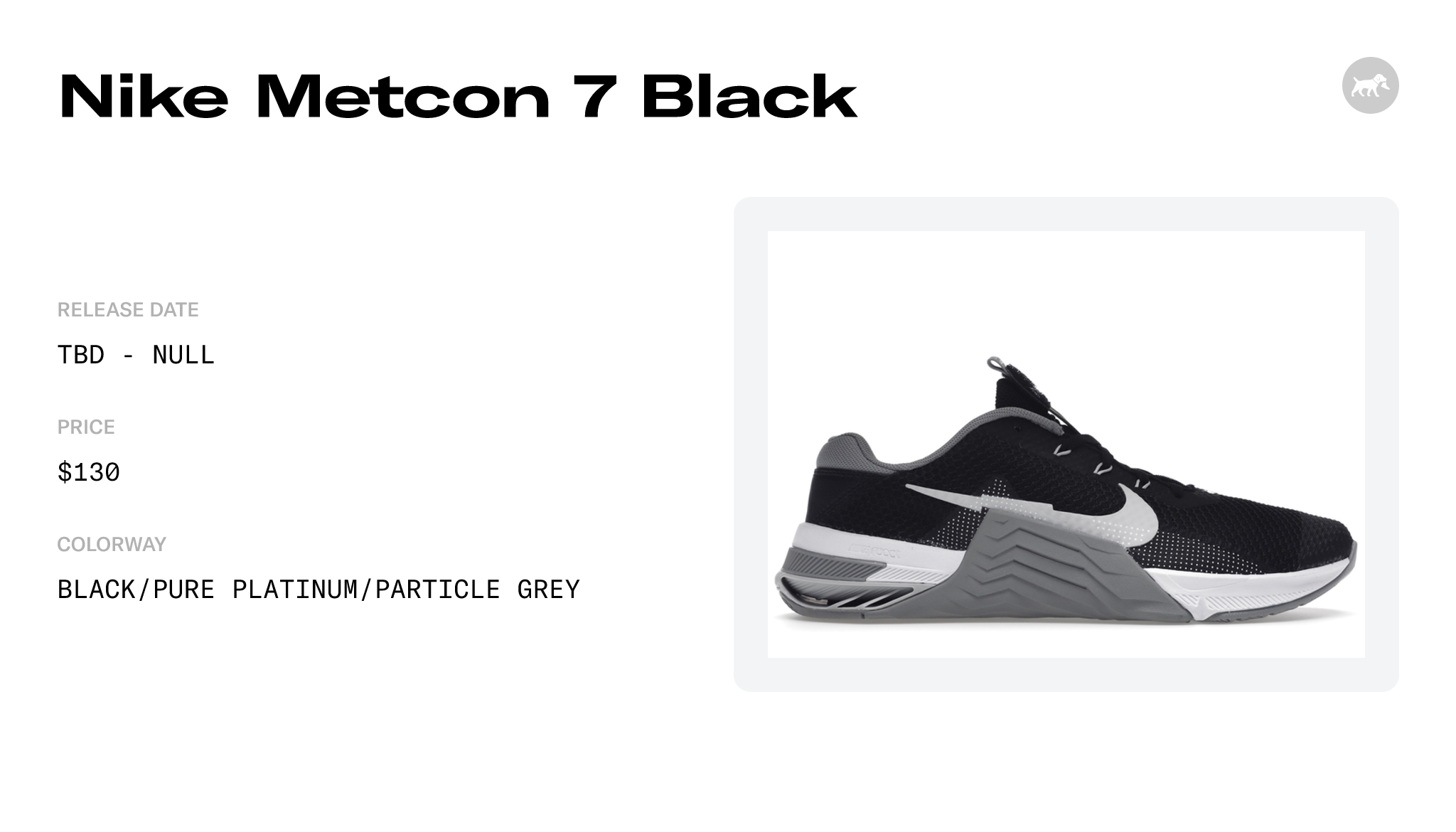 Nike Metcon 7 Black - CZ8281-010 Raffles and Release Date