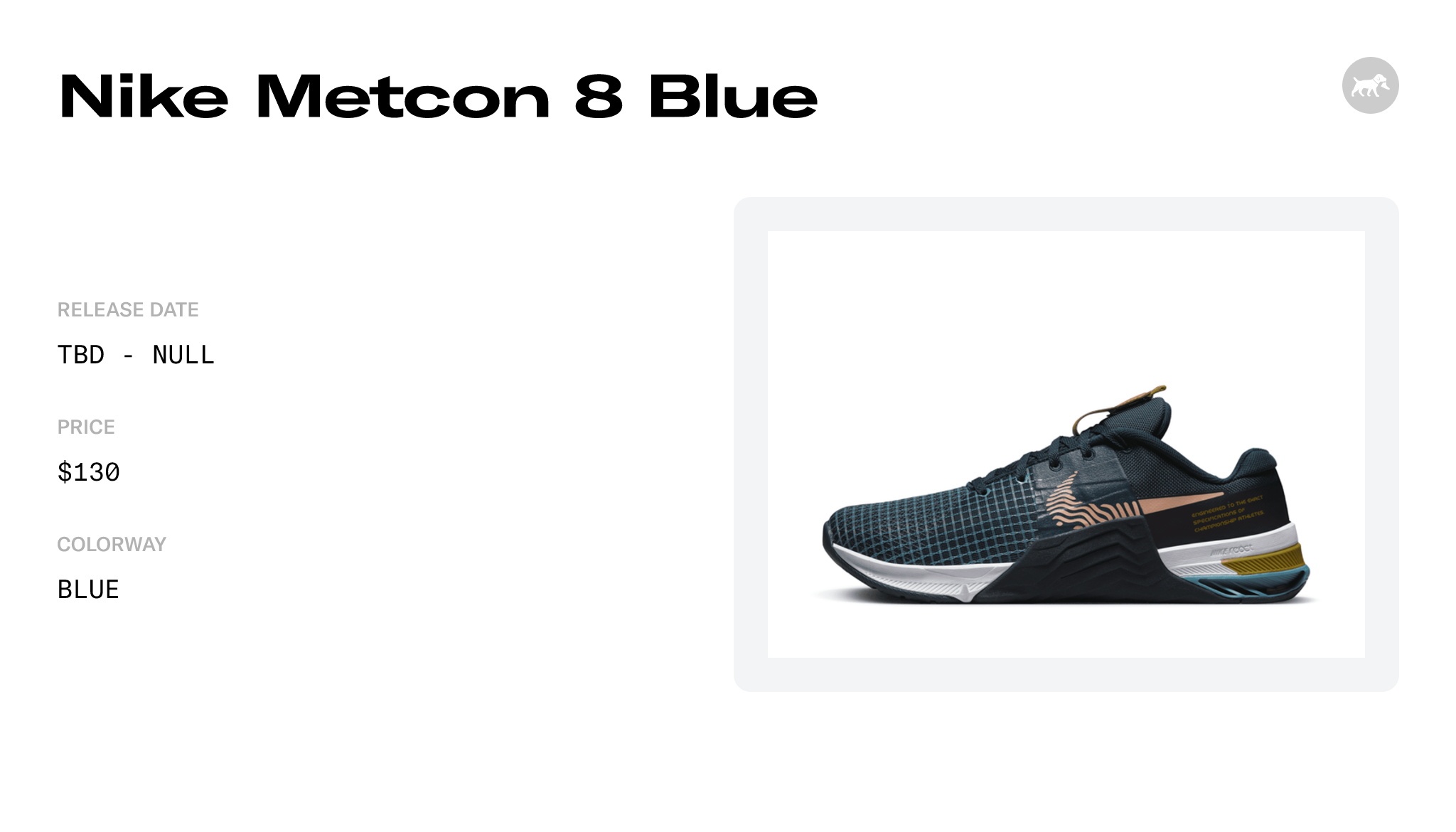 Nike Metcon 8 Blue - DO9328-401 Raffles and Release Date