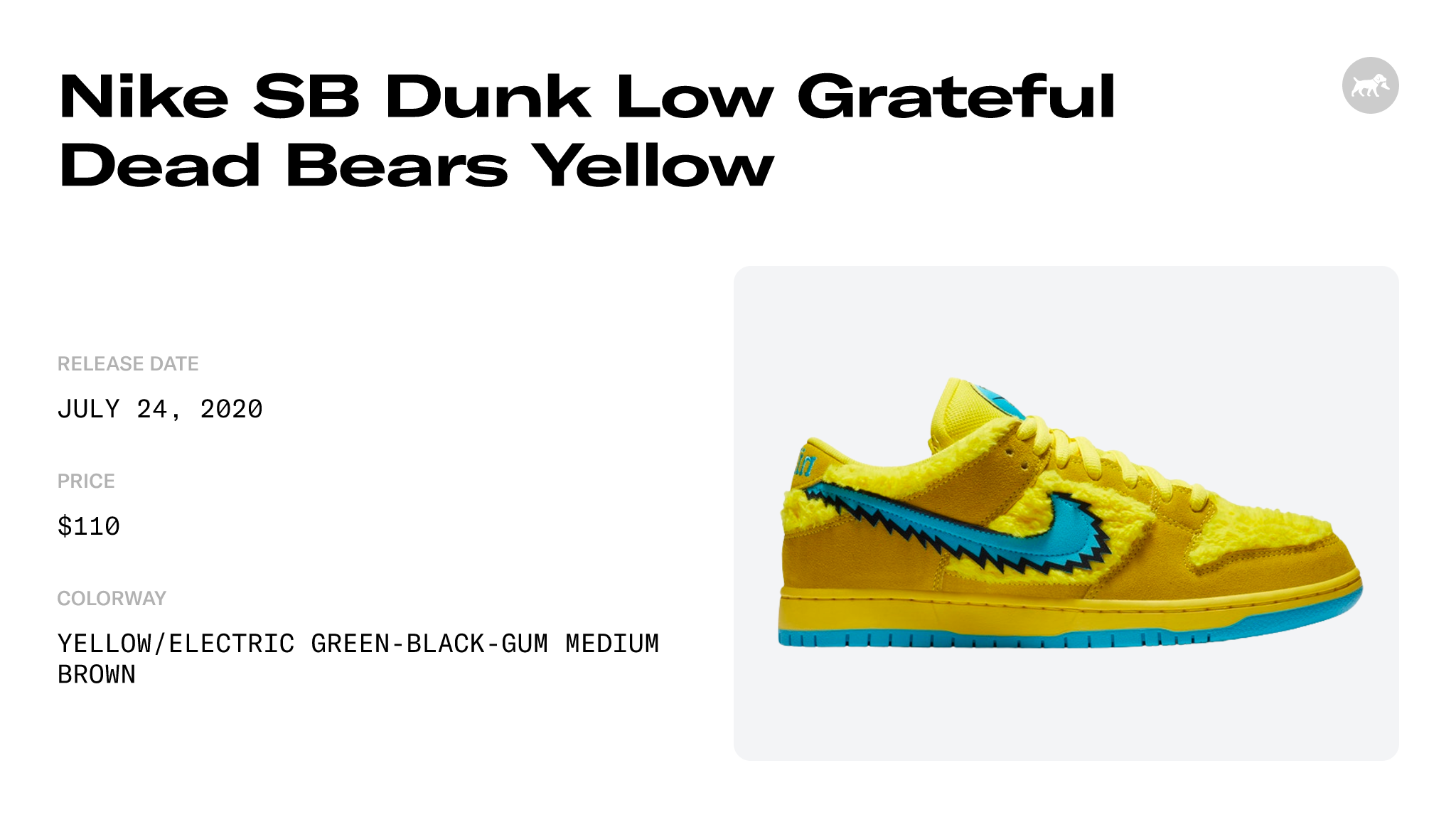 Nike SB Dunk Low Grateful Dead Bears Yellow - CJ5378-700 Raffles and  Release Date