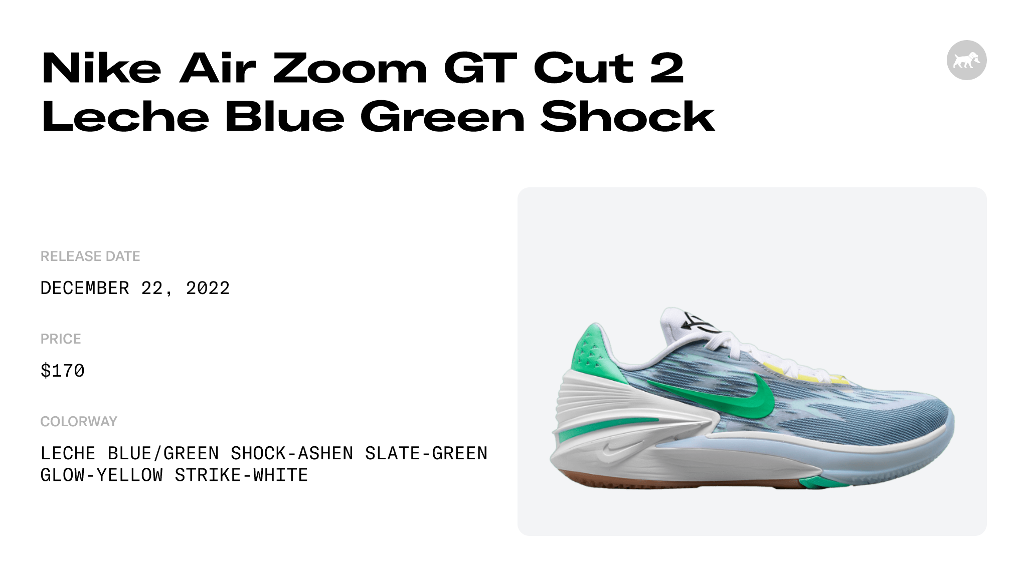 Nike Air Zoom GT Cut 2 Leche Blue Green Shock - DJ6015-403 Raffles and ...