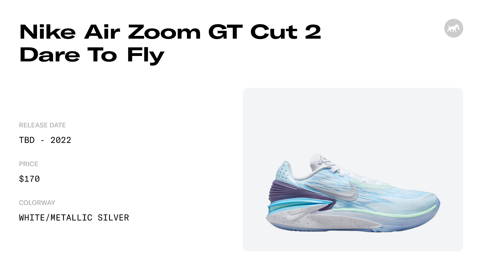 Nike Air Zoom GT Cut 2 Dare To Fly - FB1866-101 Raffles and Release Date