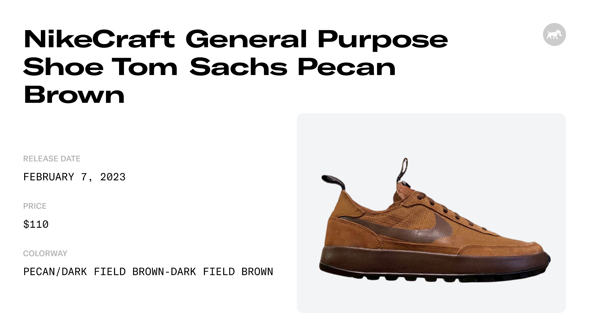 Tom Sachs x NikeCraft General Purpose Shoe Field Brown
