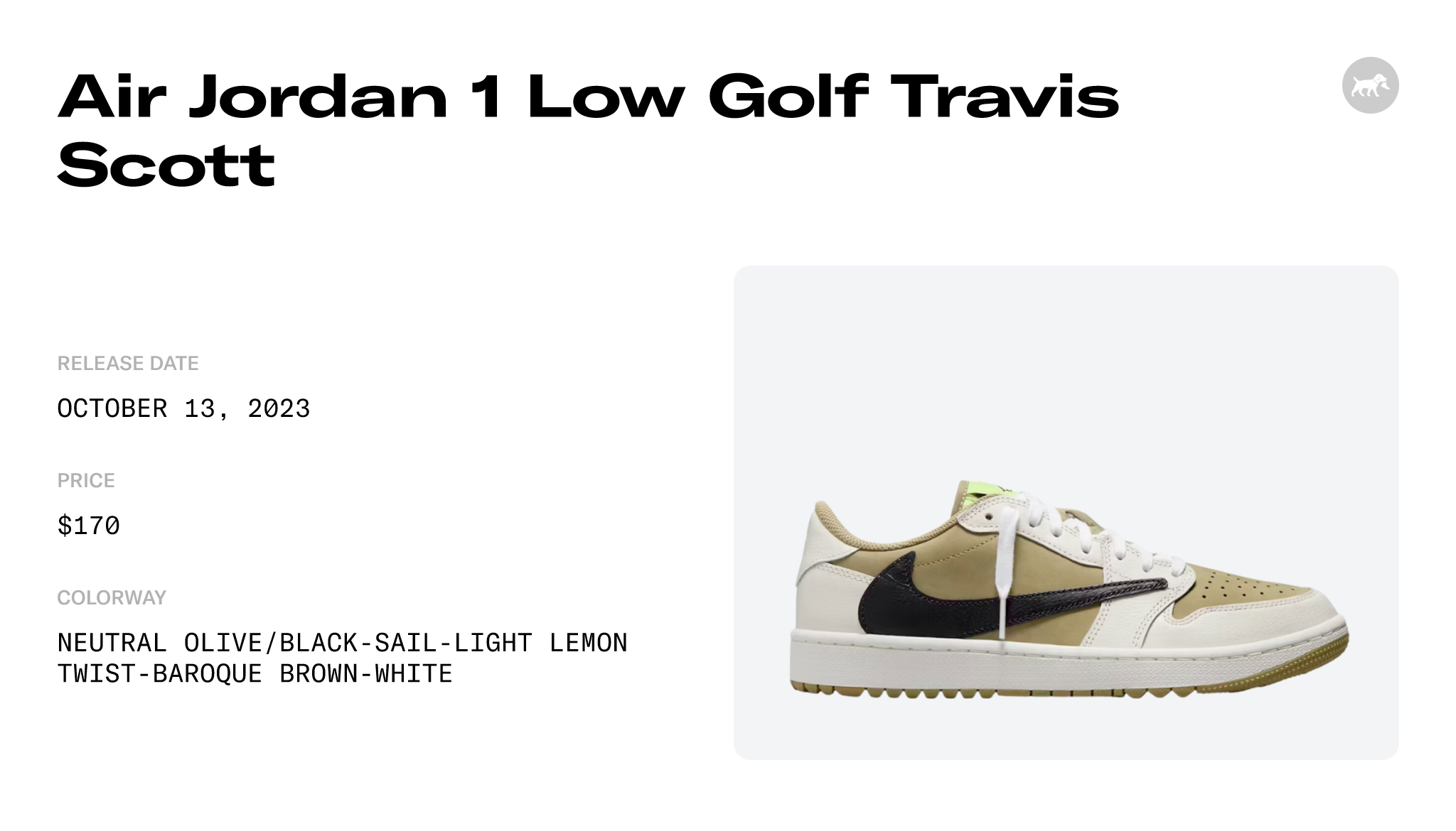 Travis Scott x Air Jordan 1 Low OG Golf Olive FZ3124-200