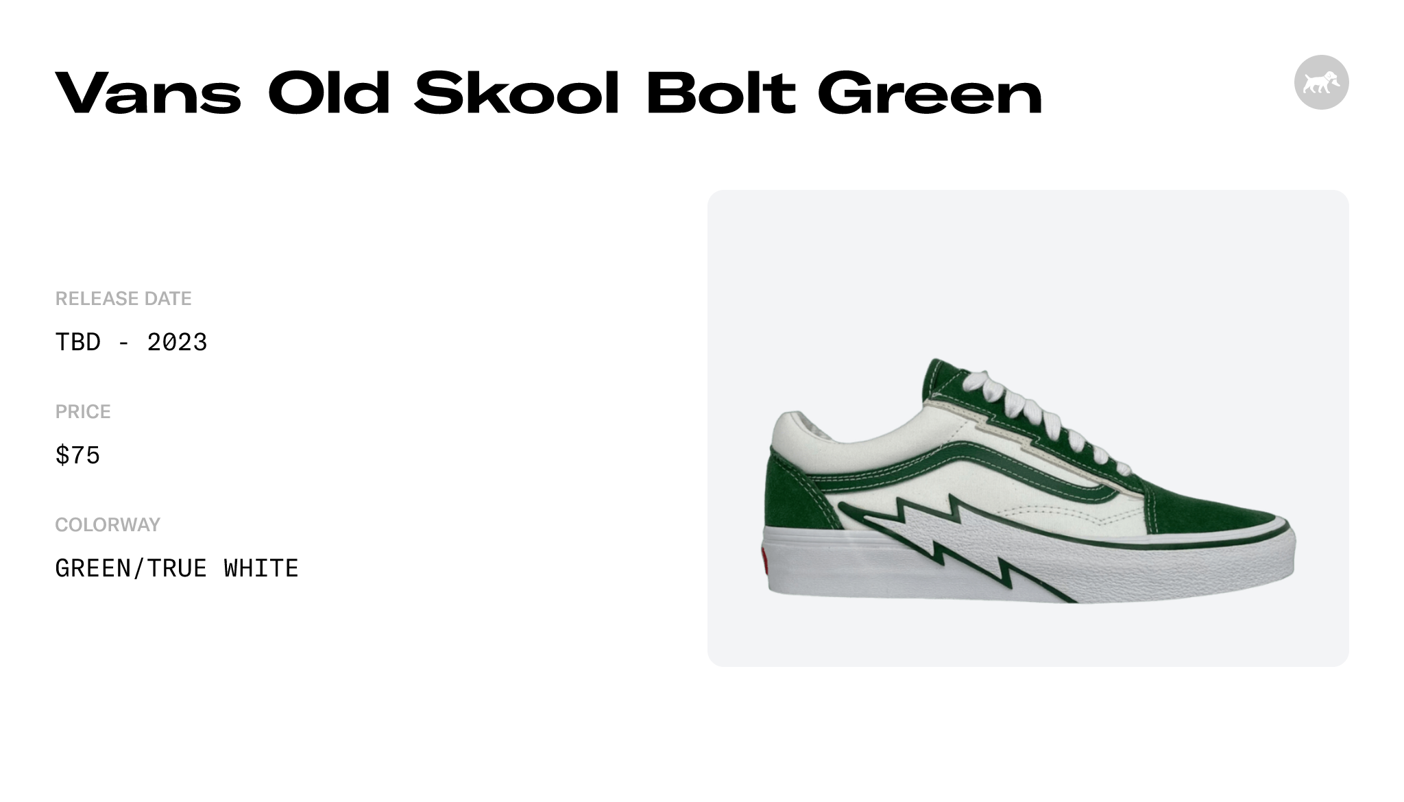 Vans Old Skool Bolt White/Green Release Date
