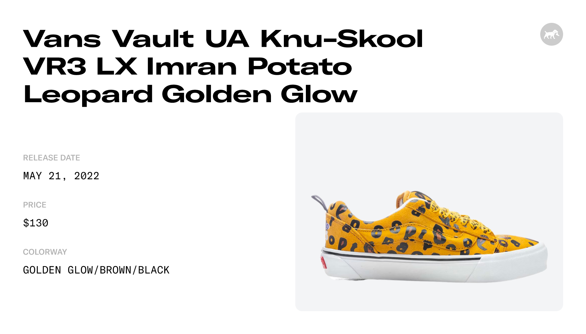 Vans Vault UA Knu-Skool VR3 LX Imran Potato Leopard Golden Glow